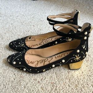 Sam Edelman black suede heels